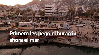El mar se está tragando esta playa en Acapulco: ¡ya no les queda nada!