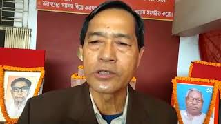 Janashiksha Diwas : Ganamukti Parishad President Jitendra Choudhury addressing media.