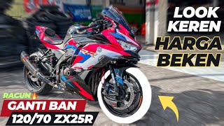 GANTI BAN LOOK KECE‼️ CENGKRAMAN MAKSIMUM COCOK DI KONDISI JALAN + BASAH | HARGA TERJANGKAU🔥 #zx25r