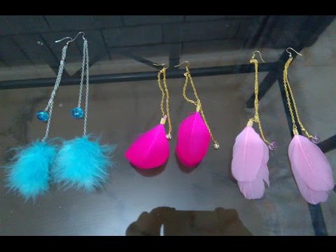 DIY Feather Earrings DIY Feather Earrings