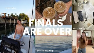 post finals vlog | getting my braces off, boating, coffee \u0026 studying