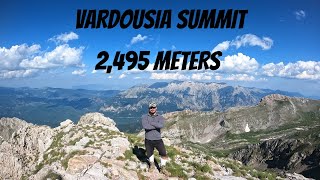 Vardousia summit Korakas (8,186 ft) - Βαρδούσια κορυφή Κόρακας (2,495 m)