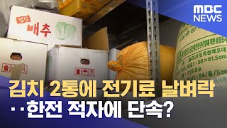 김치 2통에 전기료 날벼락‥한전 적자에 단속? (2023.01.19/뉴스투데이/MBC)