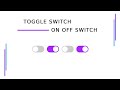 How to create TOGGLE BUTTON using HTML, CSS & JavaScript|With NEON Effect.
