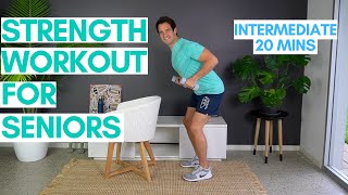 Strength and Balance Workout For Seniors - 20 Minutes, with Weights, Intermediate | More Life Health