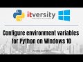Configure environment variables for Python on Windows 10