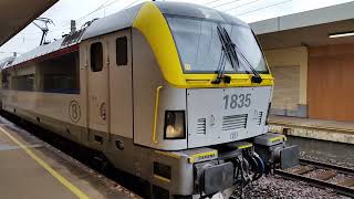 NMBS/SNCB Class 18 (HLE 18)no. 1835 arriving at Brussel Noord Station on 22/6/15