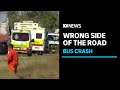 Police confirm Greyhound bus travelled on wrong side of road before fatal crash | ABC News
