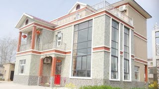 农村小伙自建房，4万元装高端门和庭院栏杆，毛坯房秒变豪华别墅 48