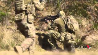 4 man centre peel ambush drill featuring Australian Defence Apparel and Lithgow Arms F90