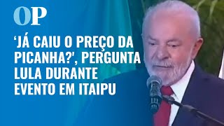 Lula é interrompido por criança durante discurso em Itaipu: 'Caiu o preço da picanha'