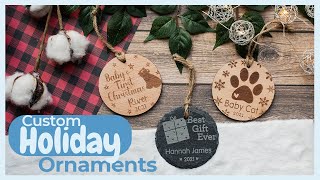 CUSTOM ORNAMENTS: Holiday Ornaments by Mabel's Labels