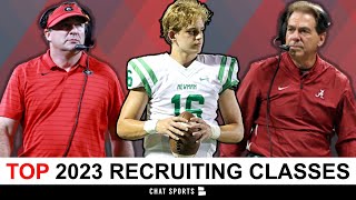 College Football Top 25 Recruiting Classes For 2023 Ft. Alabama, Georgia, Ohio State, LSU & Michigan