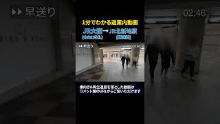 JR大阪駅中央口改札からJR北新地駅 #道案内動画 #鉄道 #大阪駅