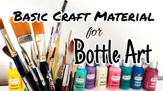 Art & Craft supplies For Bottle Art | Basic Craft Materials For Beginners | Kashmira Art