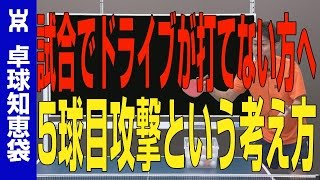 試合中にドライブが打てない方へ・・・5球目攻撃という考え方【卓球知恵袋】