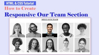 How to Create Responsive Our Team Section Using HTML and CSS | Effective Learning Tutorials