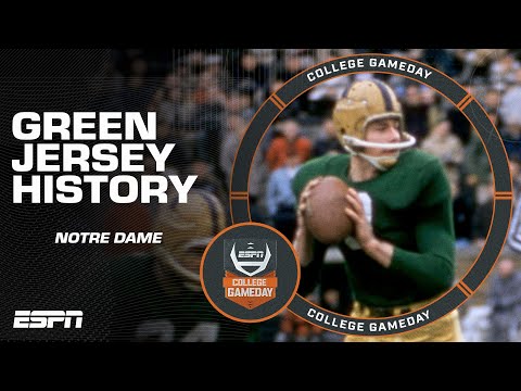 How many times has Notre Dame worn green?