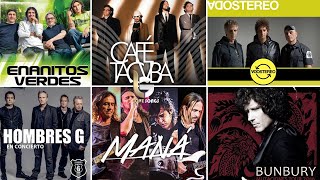 Lo Mejor de los 90's Mana - Cafe Tacuba - Enrique Bunbury - Soda Stereo - Enanitos Verdes MIX EXITOS