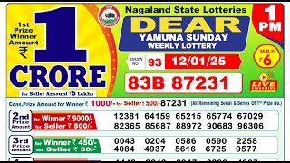 🔴Lottery Sambad Today 01:00pm 12/01/25 Morning Dear Lottery Result Pdf Download