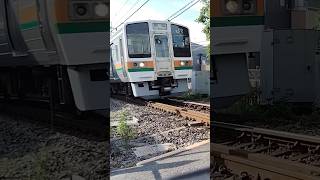 （トップナンバー車両❗）身延線、211系6000番代GG1編成と313系2350番代W5編成#jr #jr東海 #鉄道 #電車 #通過シーン #211系 #313系 #普通電車 #身延線 #通過芸