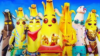 J'ai gagné avec TOUS les skins BANANE sur Fortnite !