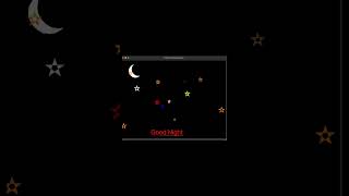 Python Turtle Animation Goodnight Adventure" program