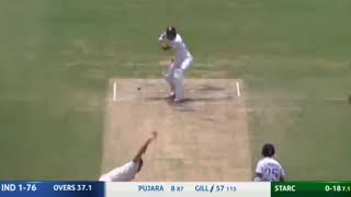 Shubham Gill smashed six to mitchell starc | India vs Australia 4th Test