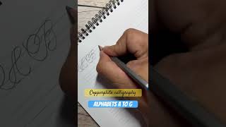 Pencil Calligraphy for Beginners | Uppercase Alphabets A to G