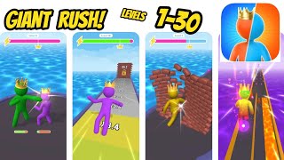 Giant Rush! Game All levels 1-30 Gameplay Walkthrough ( iOS- Android )