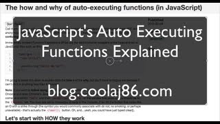 JavaScript Explained: Auto-Executing Functions (IIFE)