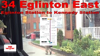 34 Eglinton East - TTC 2003 Orion VII 7401 (Eglinton Station to Kennedy Station)