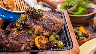 Home \u0026 Family - Fabio Viviani's Seared Ribeye Steak with Olive Jus Recipe