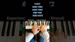Experience - Ludovico Einaudi Easy Piano tutorial #shorts #shortspiano #easypiano #pianofacil