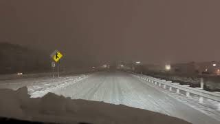 RAW: Snowy road conditions in Erie, Pennsylvania