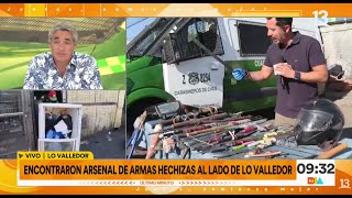 Demuelen toma al costado de Lo Valledor: Encuentran gran cantidad de armas hechizas |Tu Día|Canal 13