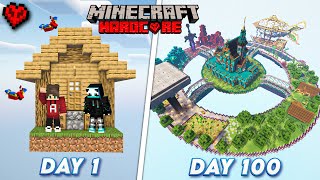 We Survived 100 Days In Skyblock One House In Minecraft Hardcore ! @aryaflix