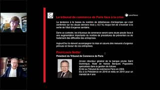Le tribunal de commerce face à la crise sanitaire par P-L Netter, président du TC de Paris