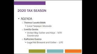 Preparing for the 2020 Tax Season | Legal Aid Service of Collier County