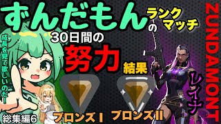 ガチ初心者が1ヶ月本気で努力した結果【ずんだもん実況/ゆっくり実況】【VALORANT】総集編６