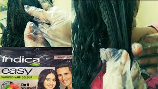 indica easy hair colour|shampoo hair colour|natural black colour|Sirishakarengula