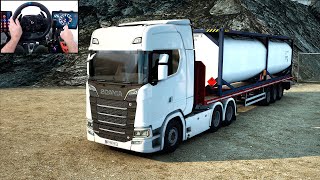 Scania driving 650km | Euro Truck Simulator 2 | Logitech G923 and Web cam [4k]