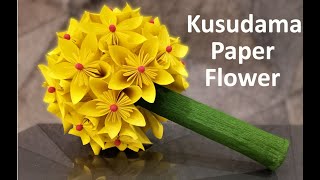How to make a Kusudama Flower | Origami Paper Flower Bouquet