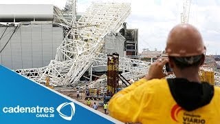 Colapsa parte del estadio de Sao Paulo que inaugurará Mundial de Brasil; hay 3 muertos