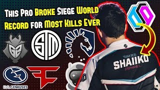 Shaiiko *Breaks* The World Record With The Most Kills Ever On LAN - Rainbow Six Siege Pro League