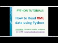 Python Tutorial | Read XML using python | python xml parsing