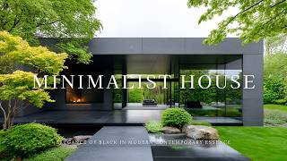 Modern Black House Takes Center Stage, Minimalist Design Infused with a Luxe, Contemporary Essence