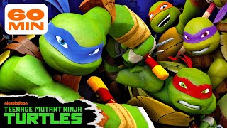 60 MINUTES of Leo's Best BATTLES from Season 2 of TMNT (2012)! ⚔️🔵 | Teenage Mutant Ninja Turtles