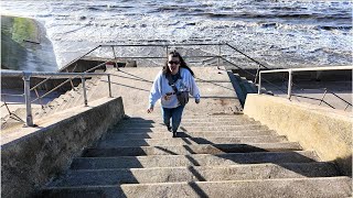 Blackpool Promenade, Beach Centopaph, walk with us, beautiful day