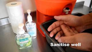 Basic Food Safety -temporary food stall hand washing station basics lesson 03 2017